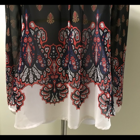 Blu Pepper Blouse NEW WITHOUT TAGS Tunic Sz Small - Picture 5 of 8